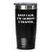 Funny Trainer Gifts from Friends - Keep Calm, I'm (almost) A Trainer. Tumbler for Birthday - Main