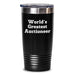 Funny World's Greatest Auctioneer Gifts for Men - 20oz or 30oz Tumbler, Black, Gifts from Friends, Perfect for Auctioneer Birthday Unique Gifts - Main