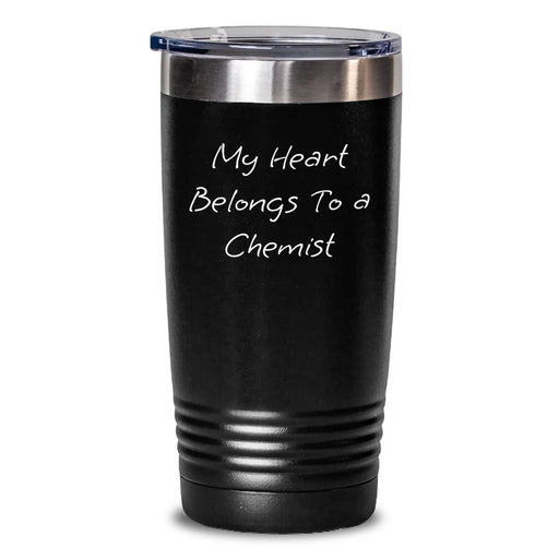 Gifts from Friends for Chemist - 'My Heart Belongs To A Chemist' Funny Tumbler, Christmas Unique Gifts for Men Women Coworkers Family - Main