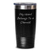 Gifts from Friends for Chemist - 'My Heart Belongs To A Chemist' Funny Tumbler, Christmas Unique Gifts for Men Women Coworkers Family - Main