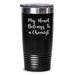 Funny Christmas Unique Gifts from Men for Women Chemists - My Heart Belongs To A Chemist Tumbler, 20oz or 30oz Vacuum Insulated Tumbler, Stainless Steel/Powder Coating - Main