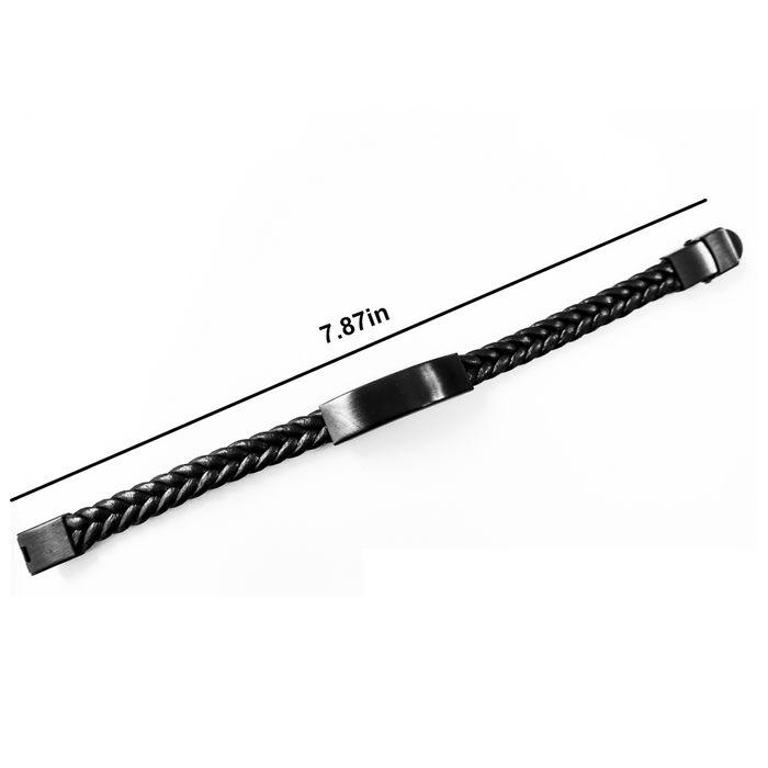 Actuary By Day, Ninja By Night Interlaced Leather Bracelet, Unique Gifts for Actuary Dad on Father's Day - Gifts from Men - Image 2