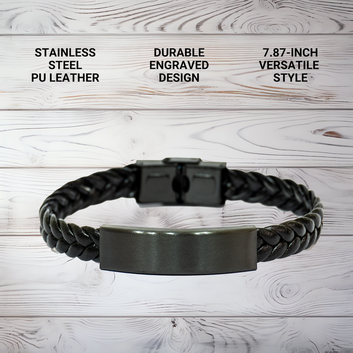 Indiana Proud Interlaced Leather Bracelet, 'I Can't Help It. I Am From Indiana', Funny Quote, Gifts from Indiana, Gifts for Her, Mother's Day Unique Gift - Image 3