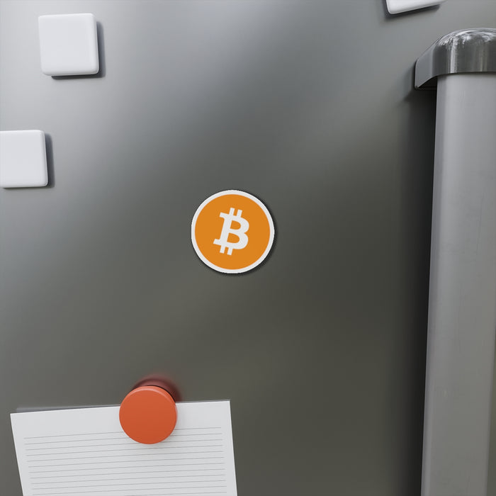 Premium Bitcoin Logo Magnet - Perfect for Cryptocurrency Enthusiasts and Tech Lovers - Durable & Stylish Fridge Decor