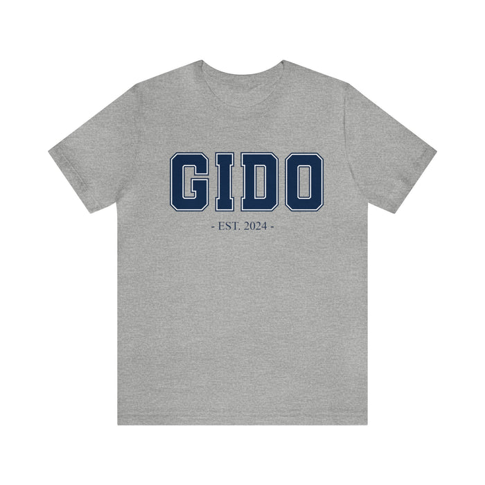 Gido Established 2024 Tee Shirt - Personalized Grandfather Gift - Celebratory Grandpa T-Shirt - Custom Gido New Grandfather Present - Cotton