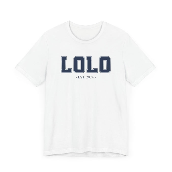 Lolo Established 2024 Tee Shirt - Personalized Grandfather Gift - Celebratory Grandpa T-Shirt - Custom Lolo New Grandfather Present