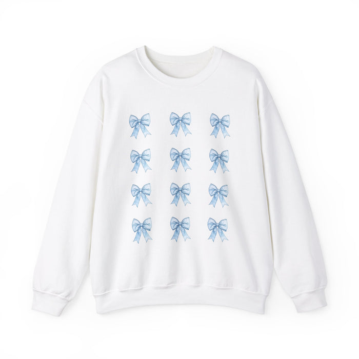 Coquette Bow Lover Sweatshirt, Baby Blue Bows, Gift for Any Occasion, Crewneck, Cute Sweatshirt, Coquette Fans, Perfect Coquette Sweatshirt