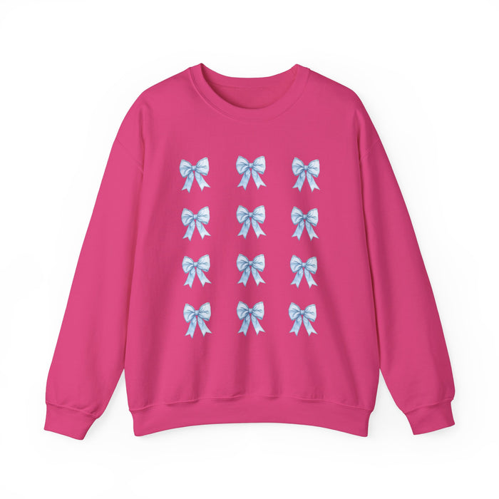 Coquette Bow Lover Sweatshirt, Baby Blue Bows, Gift for Any Occasion, Crewneck, Cute Sweatshirt, Coquette Fans, Perfect Coquette Sweatshirt