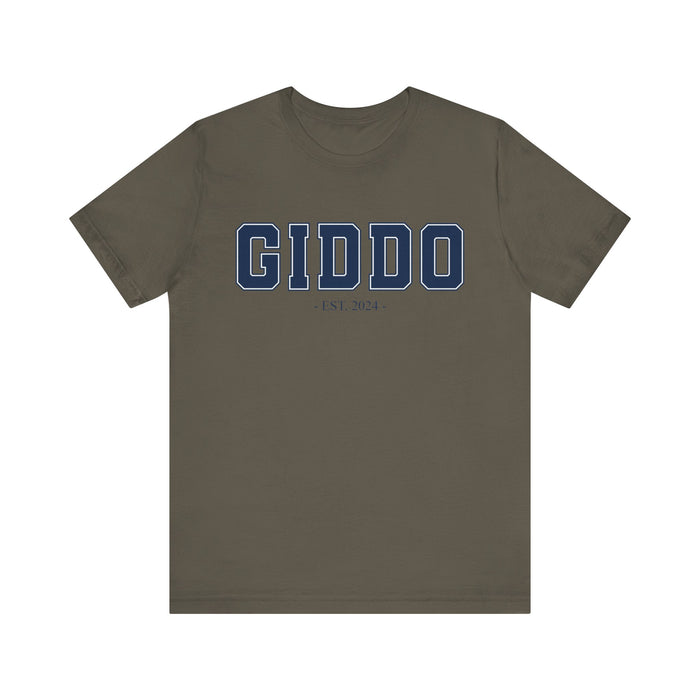 Giddo Established 2024 Tee Shirt - Personalized Grandfather Gift - Celebratory Grandpa T-Shirt - Custom Giddo New Grandfather Present Cotton