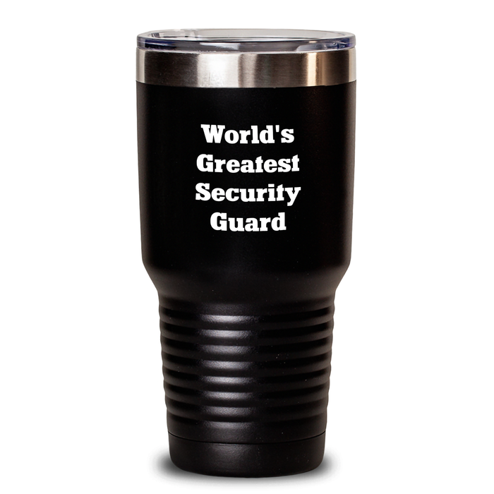 Funny Security Guard Gifts, World's Greatest Security Guard Tumbler, Father's Day Unique Gifts for Men from Family - Main