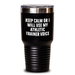 Athletic Trainer Tumbler Gifts from Men for Father's Day - 'Keep Calm Or I Will Use My Athletic Trainer Voice' Funny Tumbler - Main