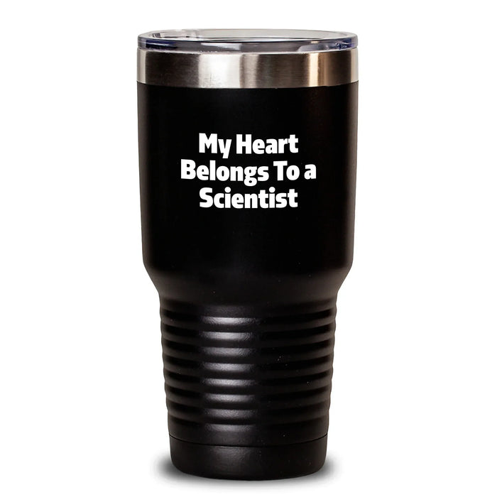 Funny Scientist Gifts for Men, Scientist Tumblers with My Heart Belongs To A Scientist Quote, Birthday Unique Gifts from Friends, Scientist Enthusiasts Tumblers - Main