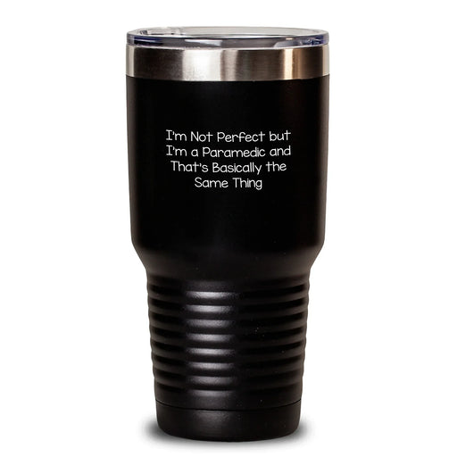 Funny Rescue Worker Gifts for Men, Inspirational Rescue Worker Tumbler with I'm Not Perfect But I'm A Rescue Worker Quote, Birthday Unique Gifts from Friends - Main