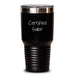 Funny Sailor Gifts for Men - Christmas Unique Gifts from Family - 20oz or 30oz Black Tumbler with Quote Certified Sailor - Main