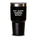 Funny Running Tumbler Gifts from Friends and Family, Christmas Unique Running Mug for Men and Women, Eat. Sleep. Running. 'Repeat.' Tumbler - Main