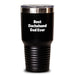 Funny Dachshund Dog Birthday Unique Gifts for Dads from Family - Best Dachshund Dad Ever Tumbler, 20oz or 30oz Stainless Steel Vacuum Insulated, Black - Main