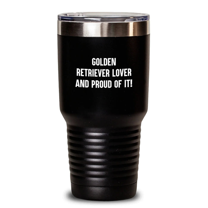 Funny Golden Retriever Dog Lover Gifts from Family - Birthday Unique Gifts for Men, Women, Friends - Golden Retriever Dog Tumbler with Proud Quote - Main