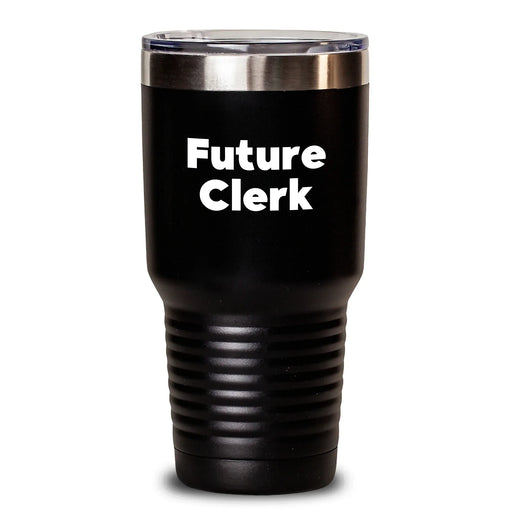 Funny Gifts for Clerks from Friends Christmas Unique Tumblers, Clerk Love Quote, Stainless Steel Vacuum Insulated Tumbler, 20oz or 30oz Capacity - Main