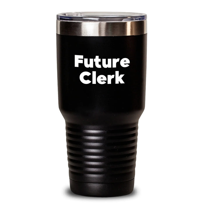 Funny Gifts for Clerks from Friends Christmas Unique Tumblers, Clerk Love Quote, Stainless Steel Vacuum Insulated Tumbler, 20oz or 30oz Capacity - Main