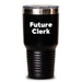Funny Gifts for Clerks from Friends Christmas Unique Tumblers, Clerk Love Quote, Stainless Steel Vacuum Insulated Tumbler, 20oz or 30oz Capacity - Main