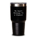 Funny Chemist Gifts from Men to Women - 'My Heart Belongs To A Chemist' Tumbler, Unique Christmas Ideas for Lab Enthusiasts - Main