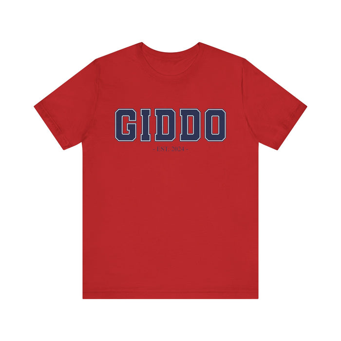 Giddo Established 2024 Tee Shirt - Personalized Grandfather Gift - Celebratory Grandpa T-Shirt - Custom Giddo New Grandfather Present Cotton