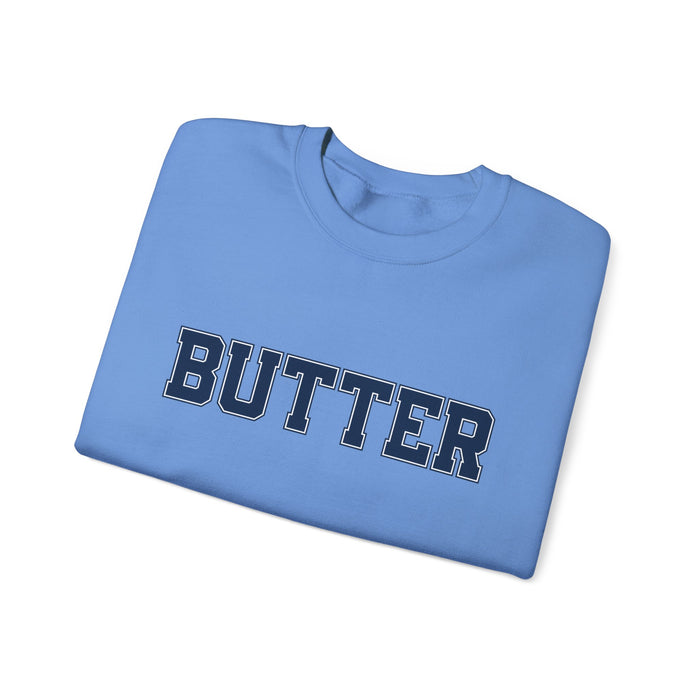 Butter Sweatshirt, College Font, Unisex Crewneck Jumper, Cozy Pullover, Winter Apparel, Comfortable Top, Butter Sweater, College Shirt