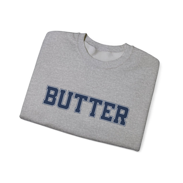 Butter Sweatshirt, College Font, Unisex Crewneck Jumper, Cozy Pullover, Winter Apparel, Comfortable Top, Butter Sweater, College Shirt