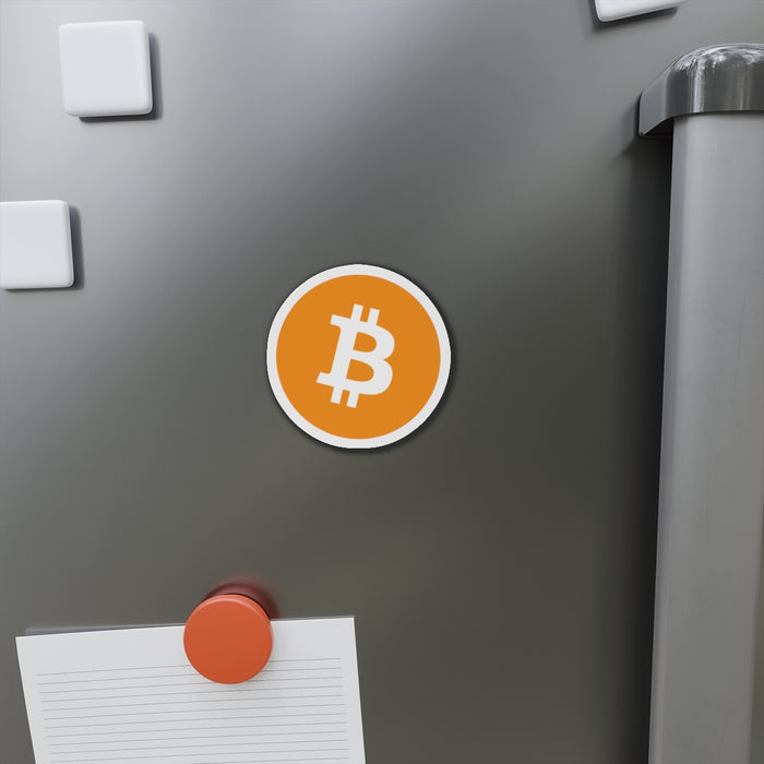 Premium Bitcoin Logo Magnet - Perfect for Cryptocurrency Enthusiasts and Tech Lovers - Durable & Stylish Fridge Decor