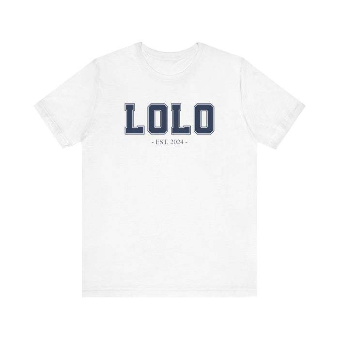 Lolo Established 2024 Tee Shirt - Personalized Grandfather Gift - Celebratory Grandpa T-Shirt - Custom Lolo New Grandfather Present