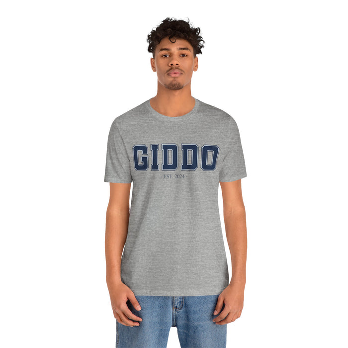 Giddo Established 2024 Tee Shirt - Personalized Grandfather Gift - Celebratory Grandpa T-Shirt - Custom Giddo New Grandfather Present Cotton