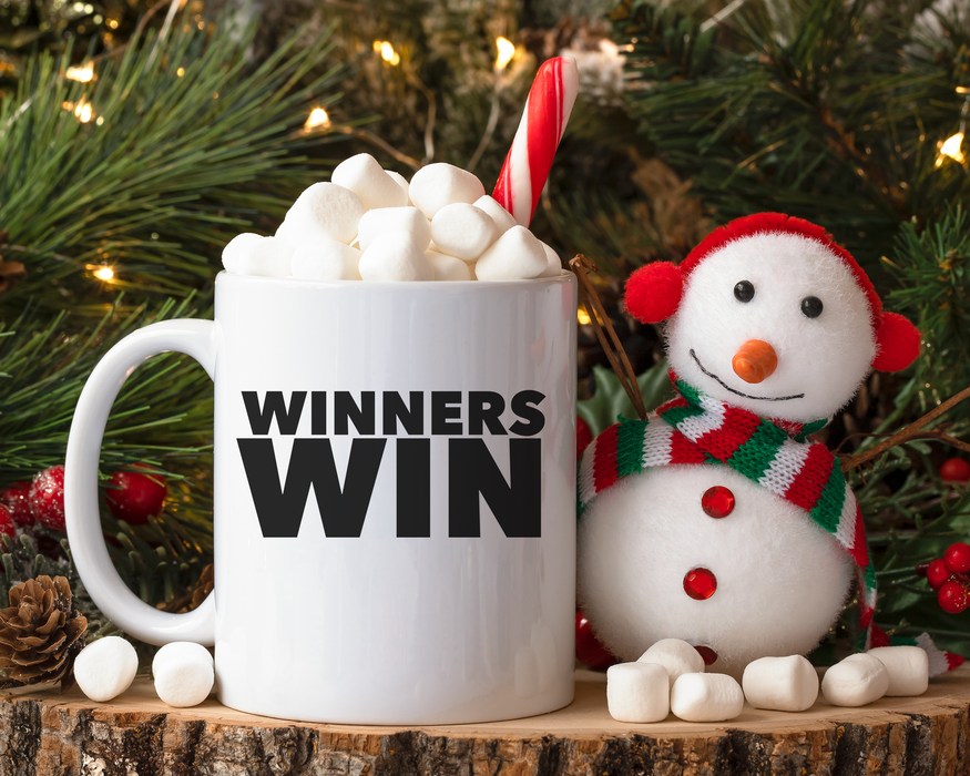 Winners Win Coffee Mug, Gift for Entrepreneur, Funny Sales Gift, Epic Account Manager Gift, Solopreneur Gift - 15oz and 11oz, Gift