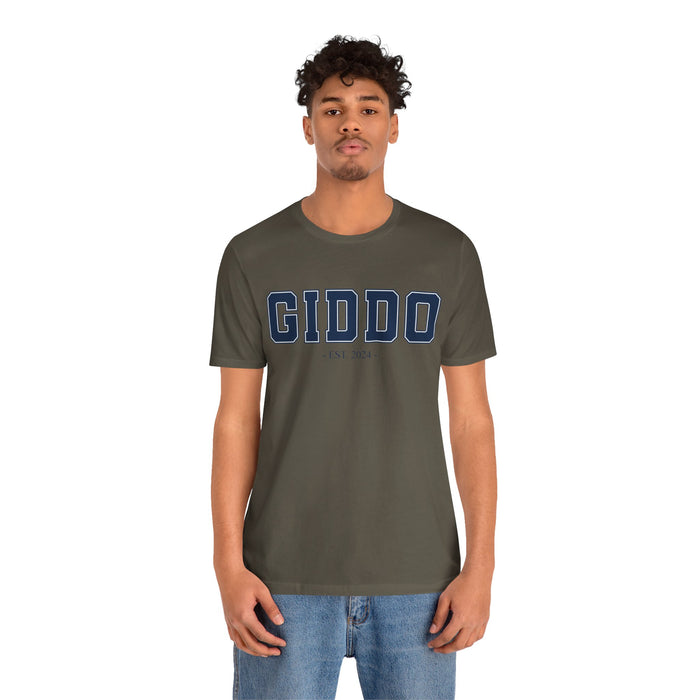 Giddo Established 2024 Tee Shirt - Personalized Grandfather Gift - Celebratory Grandpa T-Shirt - Custom Giddo New Grandfather Present Cotton