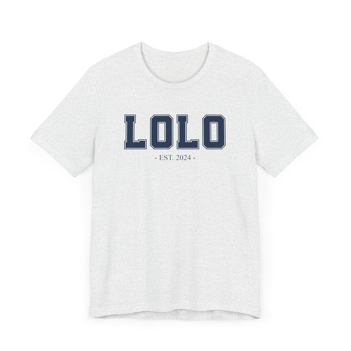 Lolo Established 2024 Tee Shirt - Personalized Grandfather Gift - Celebratory Grandpa T-Shirt - Custom Lolo New Grandfather Present