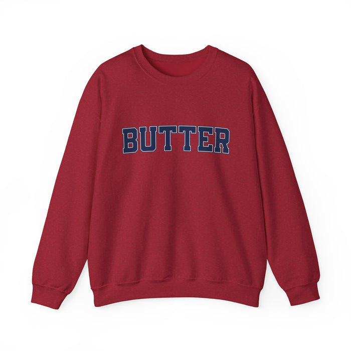 Butter Sweatshirt, College Font, Unisex Crewneck Jumper, Cozy Pullover, Winter Apparel, Comfortable Top, Butter Sweater, College Shirt