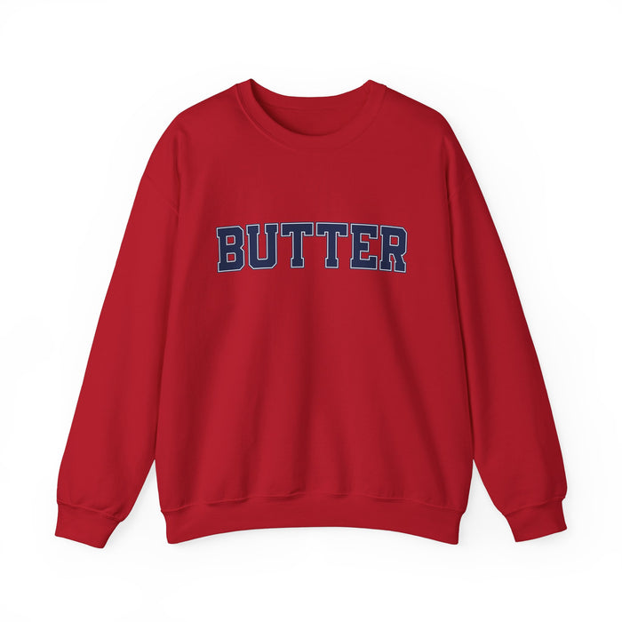 Butter Sweatshirt, College Font, Unisex Crewneck Jumper, Cozy Pullover, Winter Apparel, Comfortable Top, Butter Sweater, College Shirt