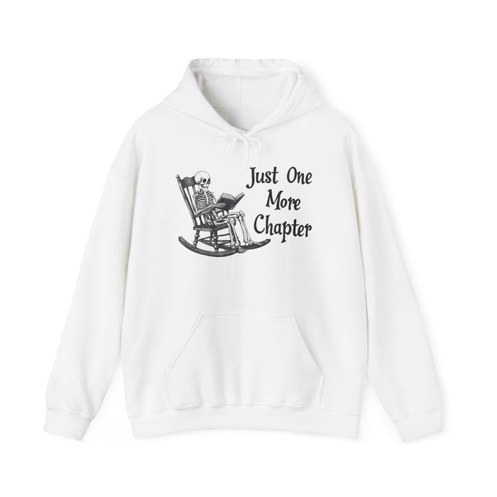 Just One More Chapter Skeleton Hoodie - Book Lover Sweatshirt, Bookworm Gift, Literary Apparel, Reading Teacher Shirt, Women, booktrovert