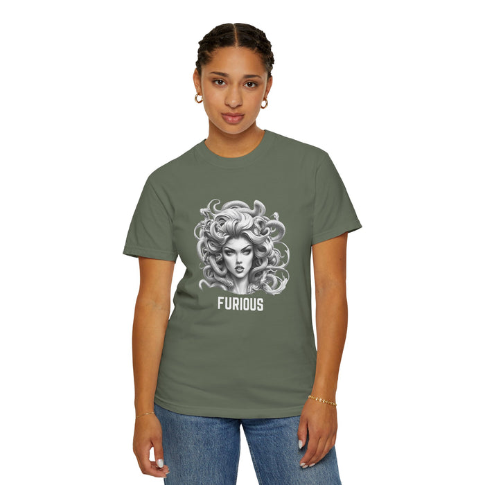 Furious Feminist Shirt, Medusa T-Shirt, Greek Mythology Tee for Feminist Rage, Female Empowerment, Anti-Trump Shirt, Democracy, Resistance