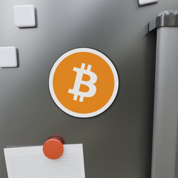 Premium Bitcoin Logo Magnet - Perfect for Cryptocurrency Enthusiasts and Tech Lovers - Durable & Stylish Fridge Decor