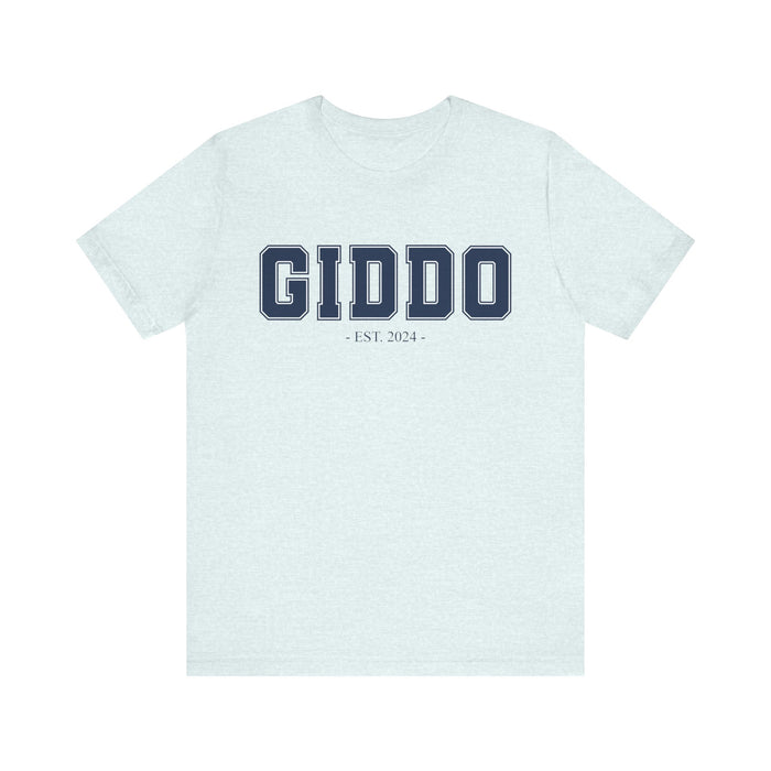 Giddo Established 2024 Tee Shirt - Personalized Grandfather Gift - Celebratory Grandpa T-Shirt - Custom Giddo New Grandfather Present Cotton