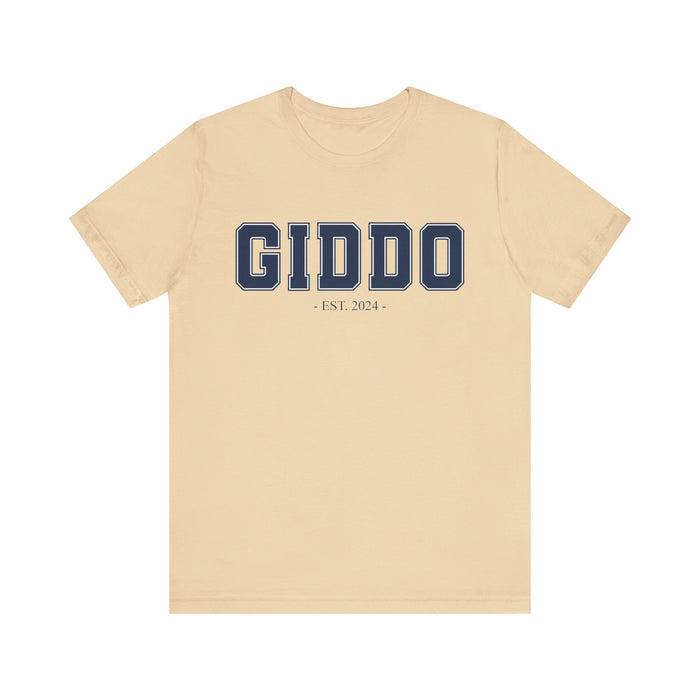 Giddo Established 2024 Tee Shirt - Personalized Grandfather Gift - Celebratory Grandpa T-Shirt - Custom Giddo New Grandfather Present Cotton