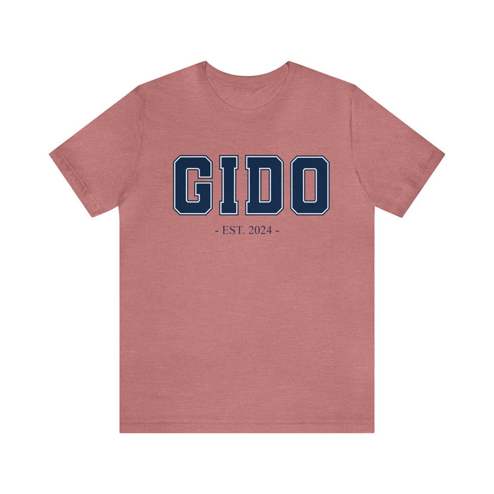 Gido Established 2024 Tee Shirt - Personalized Grandfather Gift - Celebratory Grandpa T-Shirt - Custom Gido New Grandfather Present - Cotton