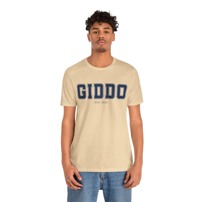 Giddo Established 2024 Tee Shirt - Personalized Grandfather Gift - Celebratory Grandpa T-Shirt - Custom Giddo New Grandfather Present Cotton