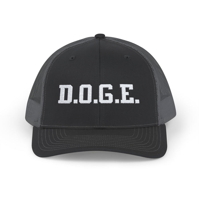 D.O.G.E. Embroidered Trucker Cap for Trump Supporters, Department of Government Efficiency, Gift for Republicans, Trump Gift, Funny, Light