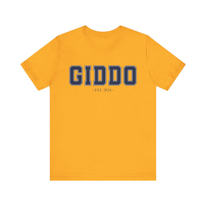 Giddo Established 2024 Tee Shirt - Personalized Grandfather Gift - Celebratory Grandpa T-Shirt - Custom Giddo New Grandfather Present Cotton