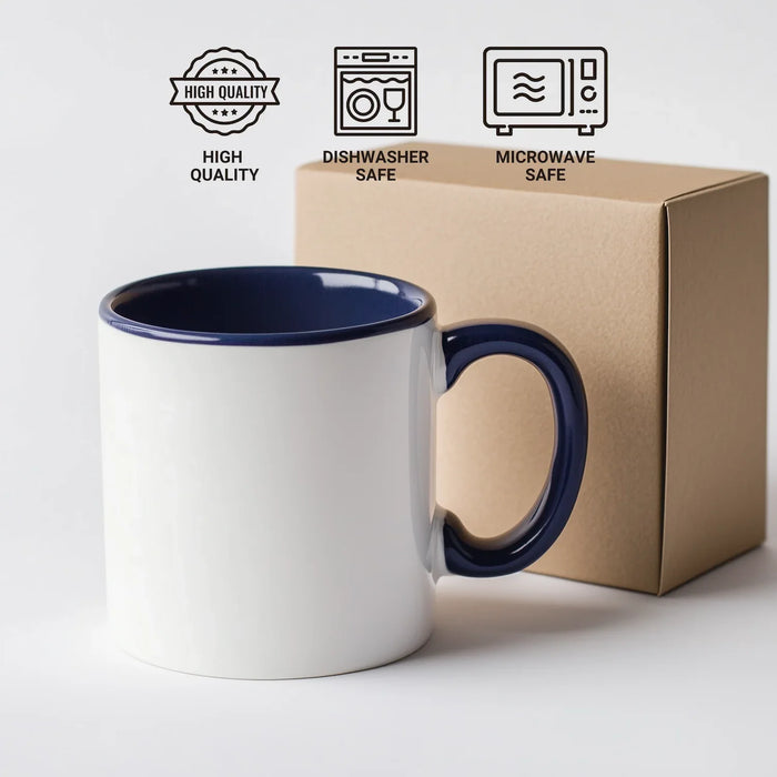 Funny Orange Cat Dad Two Tone Coffee Mug Gifts from Men for Father's Day - I Just Want To Be A Stay At Home Orange Cat Dad - Additional