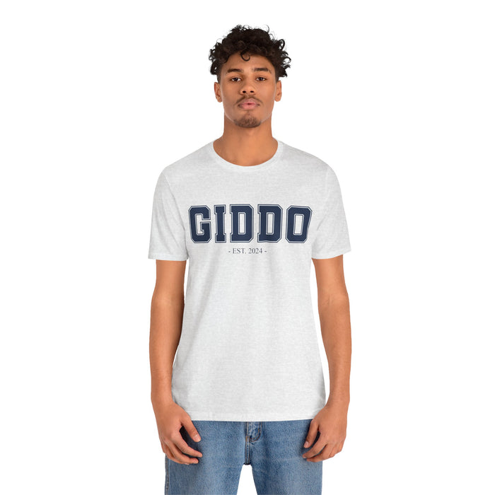 Giddo Established 2024 Tee Shirt - Personalized Grandfather Gift - Celebratory Grandpa T-Shirt - Custom Giddo New Grandfather Present Cotton