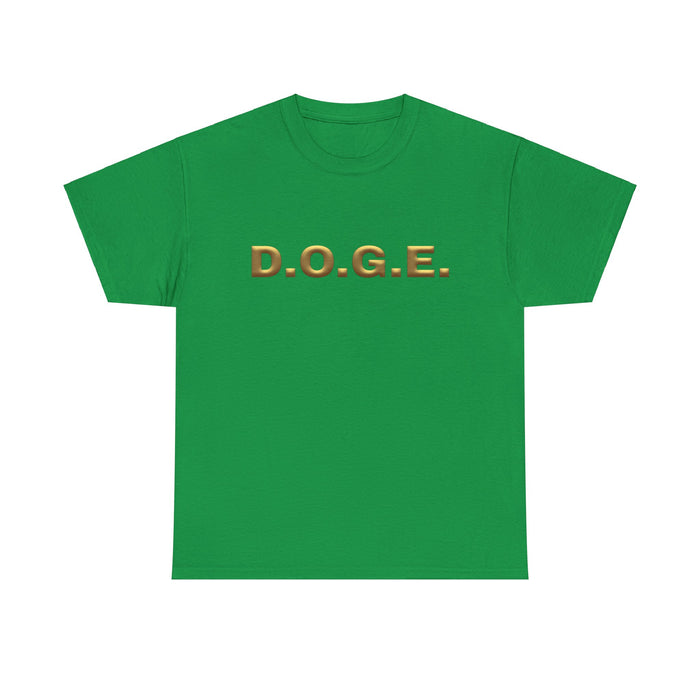 Department Of Government Efficiency Tee, Trump T-Shirt D.O.G.E Shirt Funny Political Satire Shirt, Top Humor Parody, Cool Graphic Tee, Gold