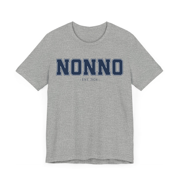 Nonno Established 2024 Tee Shirt - Personalized Grandfather Gift - Celebratory Grandpa T-Shirt - Custom Nonno New Grandfather Present