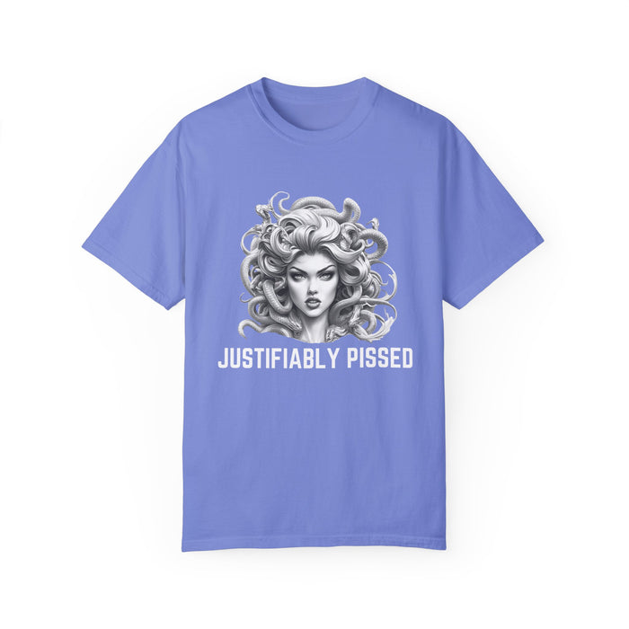 Justifiably Pissed, Medusa T-Shirt, Greek Mythology Tee for Feminist Rage, Female Empowerment, Anti-Trump Tee Shirt, Democracy, Resistance